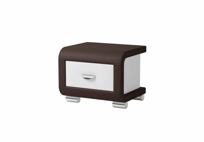 Тумба Orma Soft 3, цвет: Экокожа Коричневый/Белый Тумба Orma Soft 3, цвет: Экокожа Коричневый/Белый
