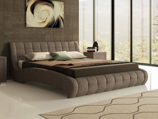 Кровать Nuvola 1, цвет: Глазго коричневый Кровать Nuvola 1, цвет: Глазго коричневый