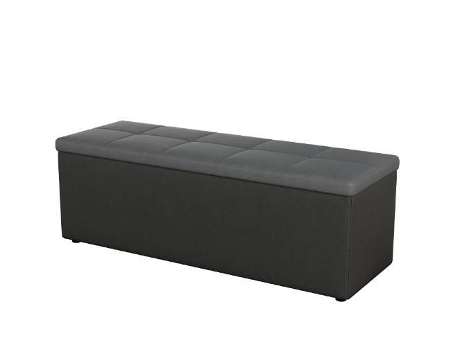 Двухместный пуф Orma soft 2, цвет: Экокожа Темно-серый/Серый Двухместный пуф Orma soft 2, цвет: Экокожа Темно-серый/Серый