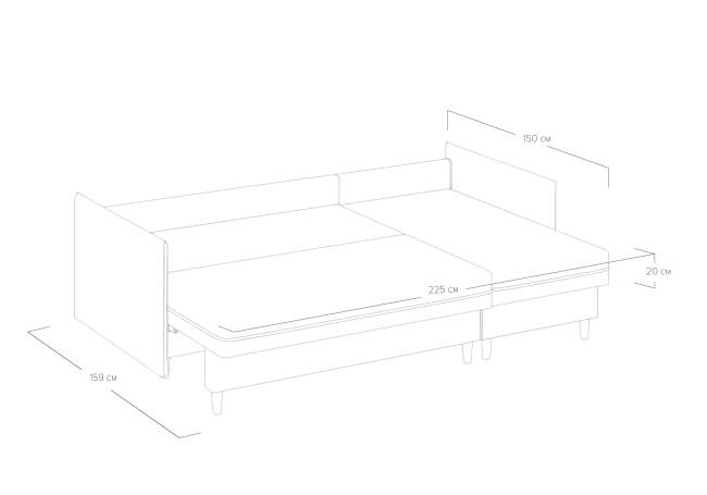 Раскладной диван Rain угловой Раскладной диван Rain угловой