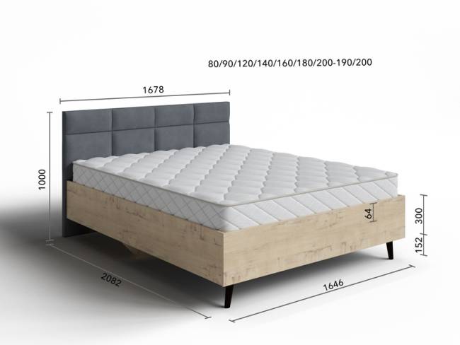 Кровать Anri с подъемным механизмом Кровать Anri с подъемным механизмом